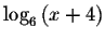 $\log
_{6}\left( x+4\right) $