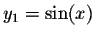 $y_1 = \sin(x)$